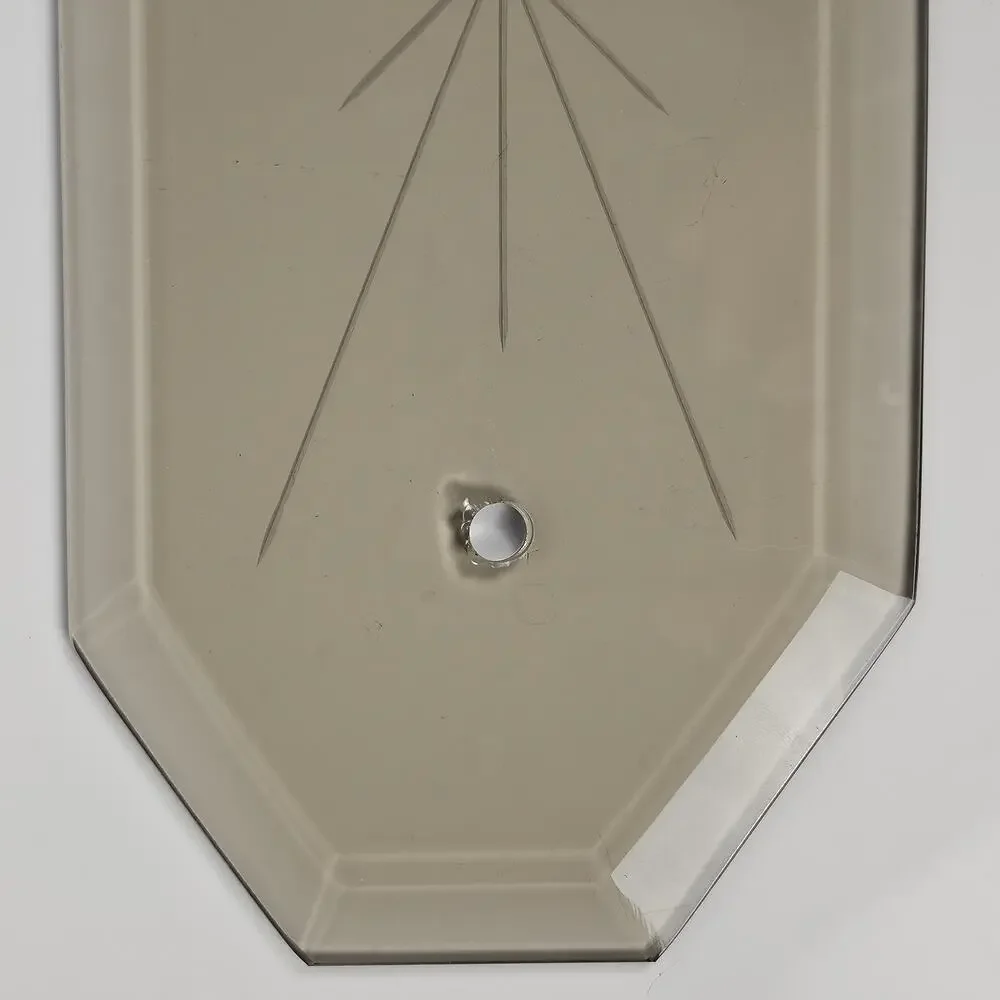 Lot of 8 Mid Century Smoked Glass Chandelier Light Panels Starburst Replacement